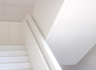 photo of white staircase