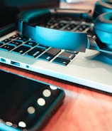 black and white laptop computer